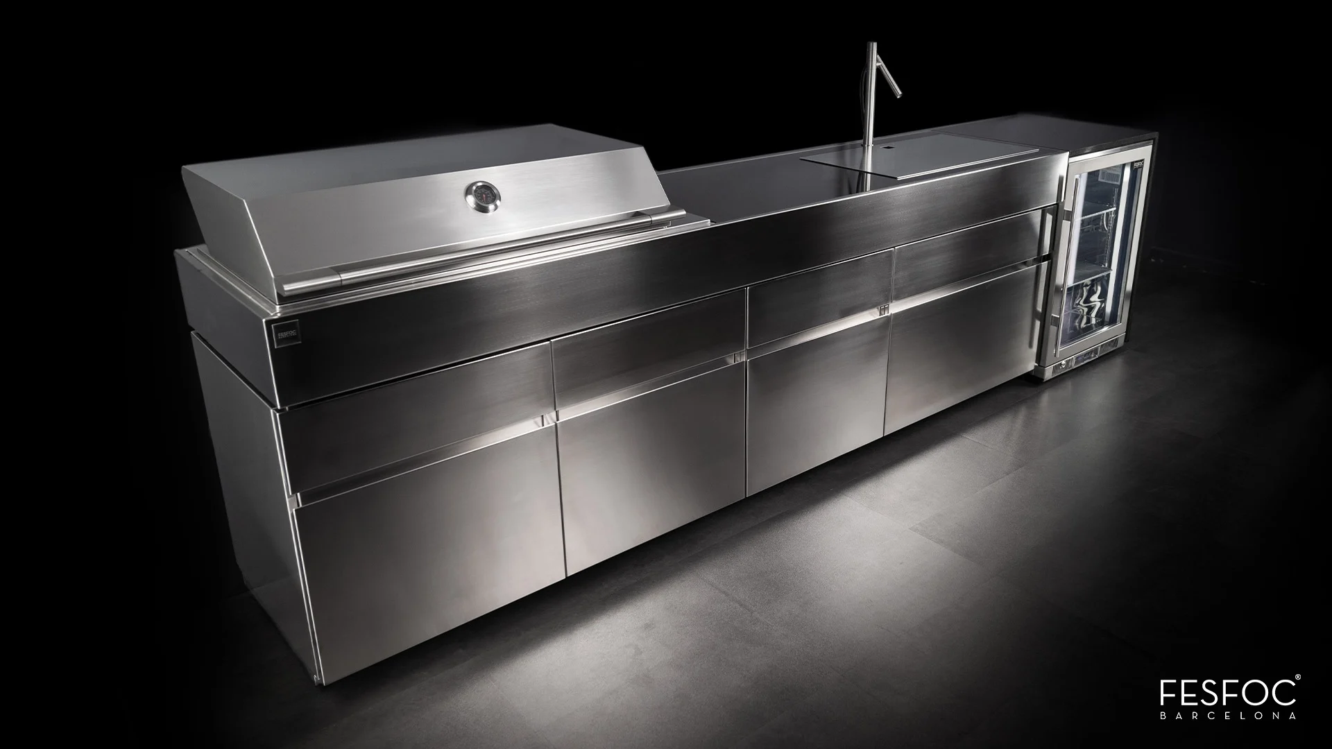 cuisine exterieure modulable inox